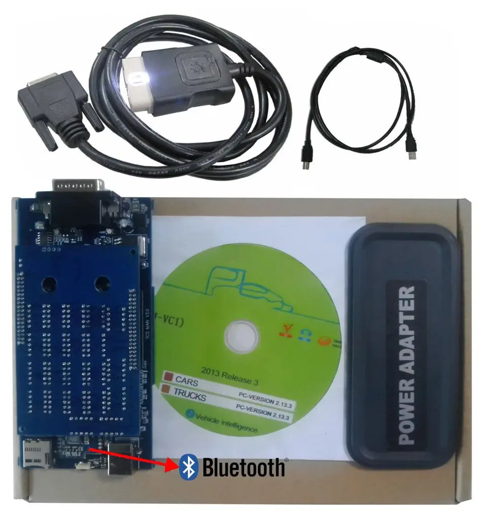 New vci VD TCS CDP Pro with Bluetooth for CARs TRUCKs OBD2 Auto Scan tools 2015.R3 Keygen Software + 8pcs car cables by DHL | Автомобили и