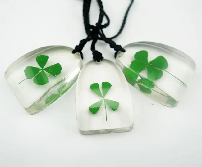 20 шт. натуральный зеленый трилистник ювелирные изделия треугольник дизайна