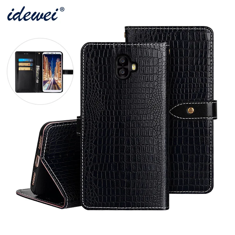 

Oukitel K8000 Case Cover Luxury Leather Flip Case For Oukitel K8000 Protective Phone Case Crocodile Grain