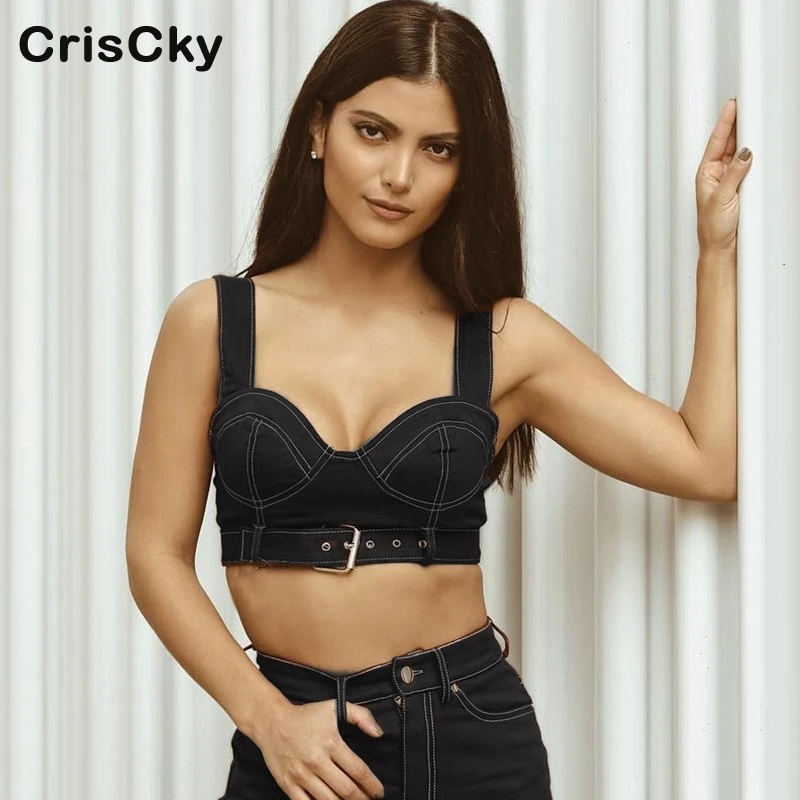 CRISCKY/Лидер продаж Летние пикантные топы для ночного клуба женские без рукавов с