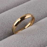 wide 3mm light version gold color rings 316l stainless steel women jewelry wholesale lots