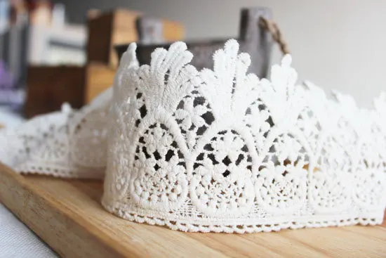 

5 Yards Off White Cotton Lace Trim, LT039CO