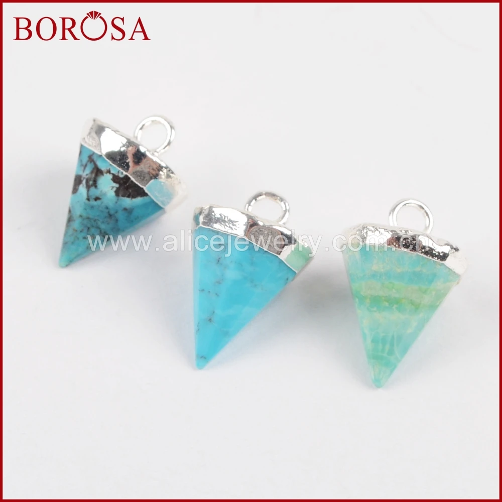 Распродажа от BOROSA 10 шт. искусственные голубые подвески для самодельных сережек