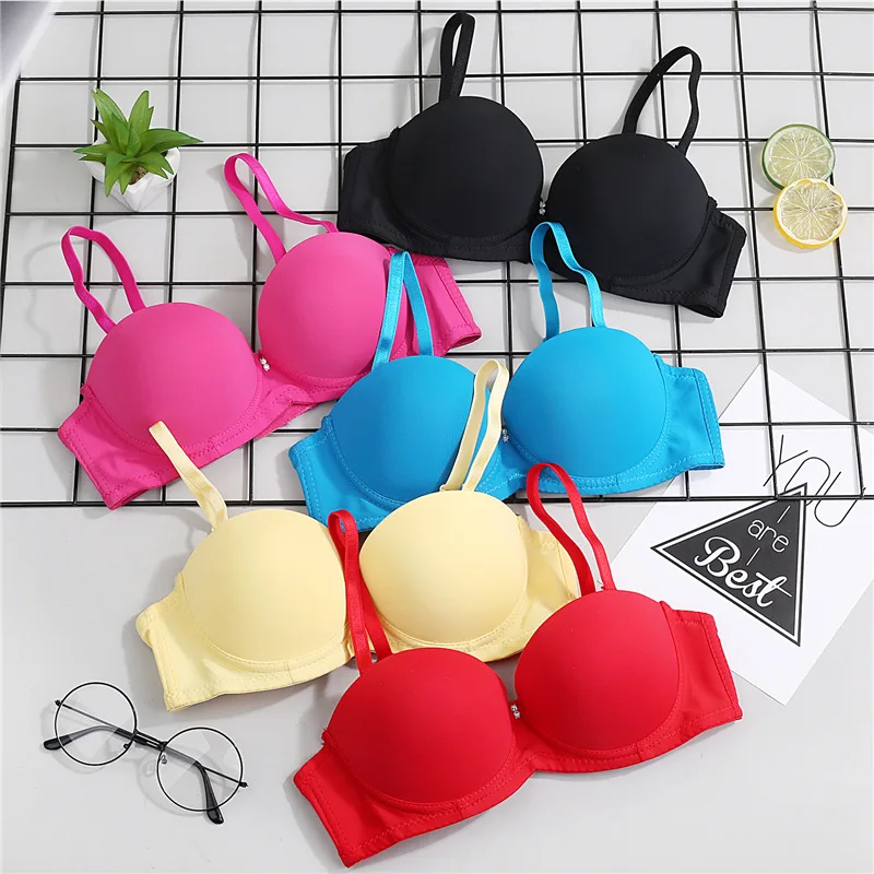 

Black white color Super Push Up Seamless bra Sexy Deep U Cup Bra For Women Push Up Lingerie sleep bra Underwear Plunge Sexy Bra