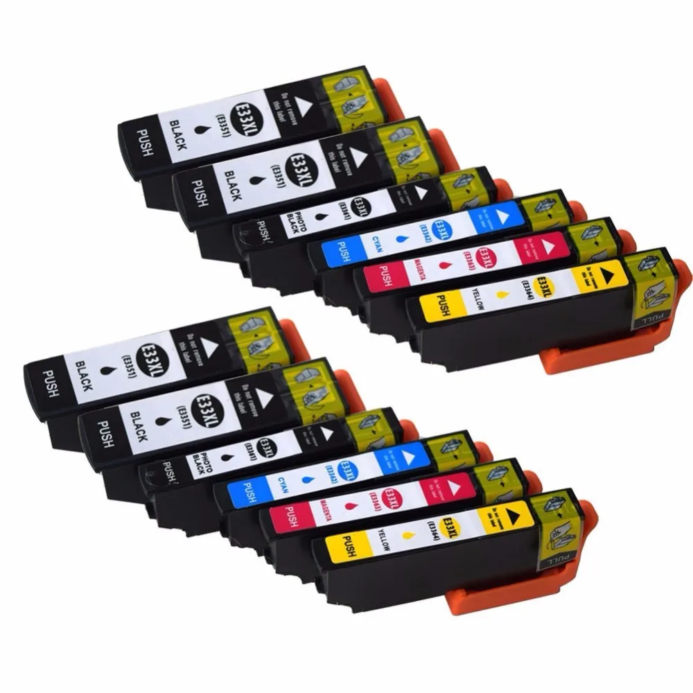 

12x Compatible for Epson 33XL Ink Cartridges Compatible with Epson Expression Premium XP-530 XP-630 XP-635 XP-830 XP-