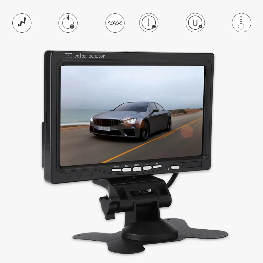 Зеркало заднего вида 7 дюймовый монитор для камеры с солнцезащитным экраном