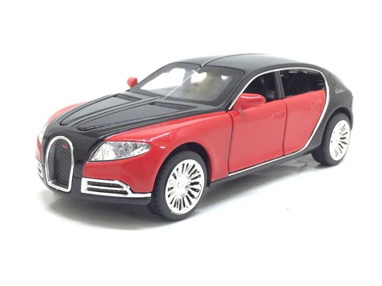 Модель спортивного автомобиля Bugatti трехцветная модель из металлического сплава 6