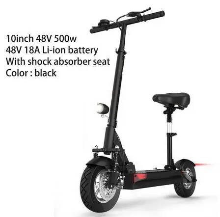 Black Y6 Электрический самокат для JOYOR Y5S/Y6S/Y7S/Y8 с сиденьем 10 дюймов, электрический самокат, электрический самокат унисекс - Цвет: Black Y6