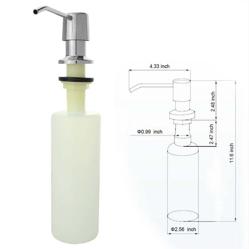 Диспенсер для жидкого мыла нержавеющая сталь полированная отделка 2 шт./лот 17