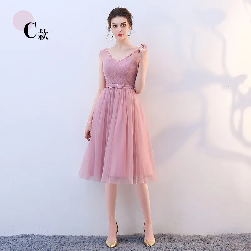 Pink C Roayl Синие атласные платья свидетельницы длинное Формальное свадебное платье выпускного вечера отражающее платье robe de soiree vestido de noiva женское платье - Цвет: Pink C