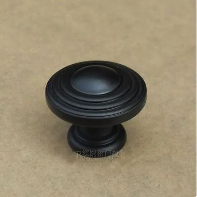

30mm Drawer knobs Black Kitchen cabinet pulls dresser cupboard shoe cabinet knobs furniture door handle American TV cabinet pull