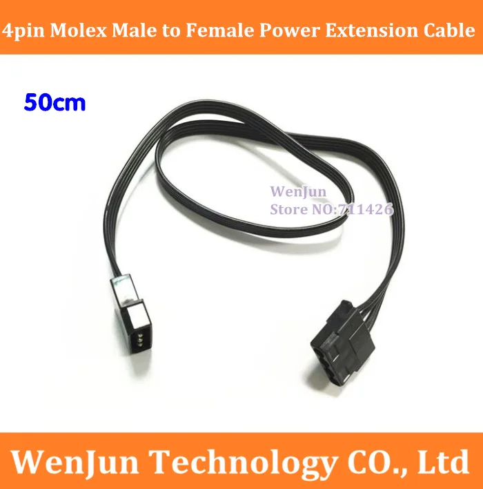 

Free Shipping 50CM 4Pin IDE Molex Male to Female M/F Power Supply EXTENSION Cable Cord 20PCS/LOT