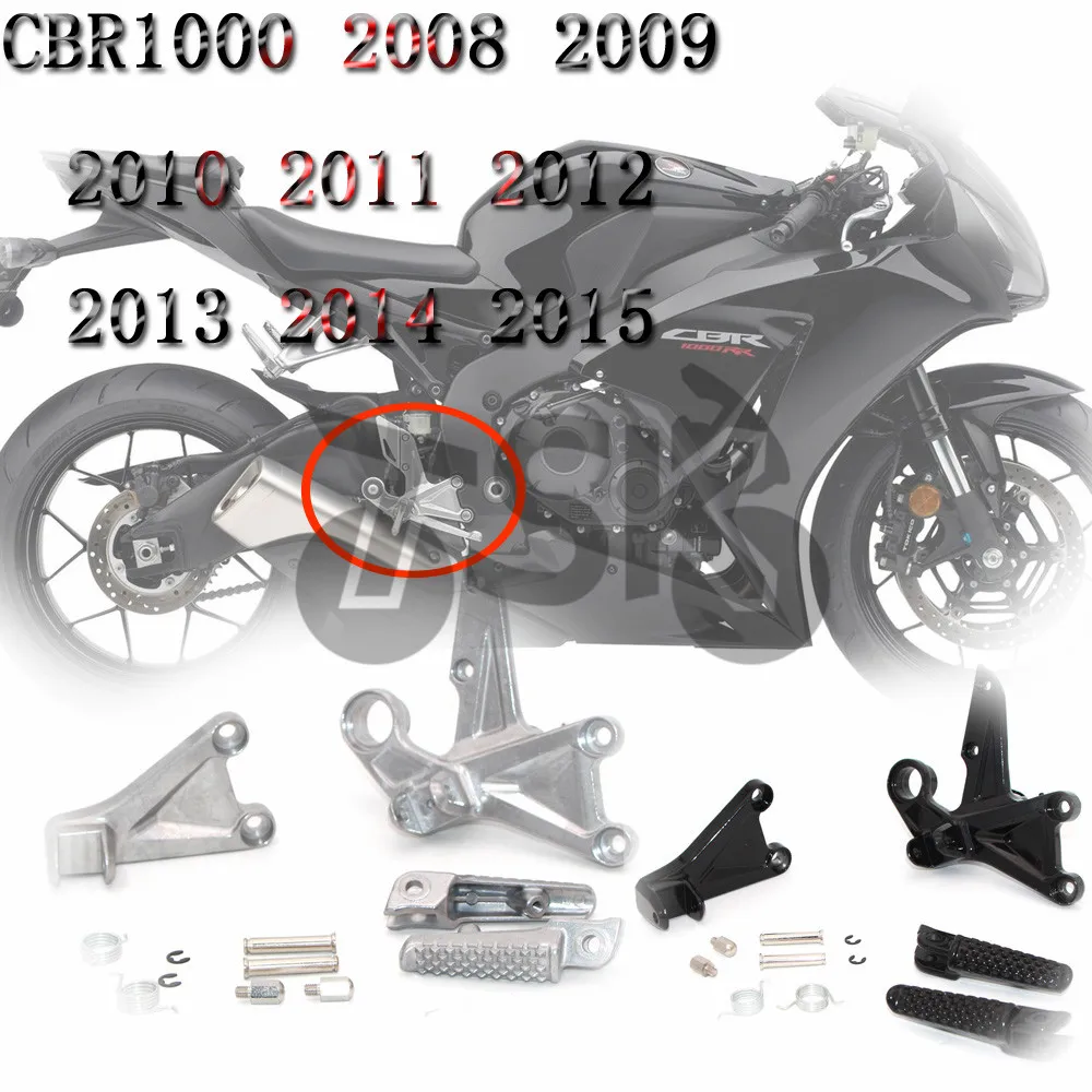 Для HONDA CBR 1000 RR CBR1000RR 2008 2009 2010 2011 2012 2013 2014 2015 Передняя подставка для ног|Накладки и