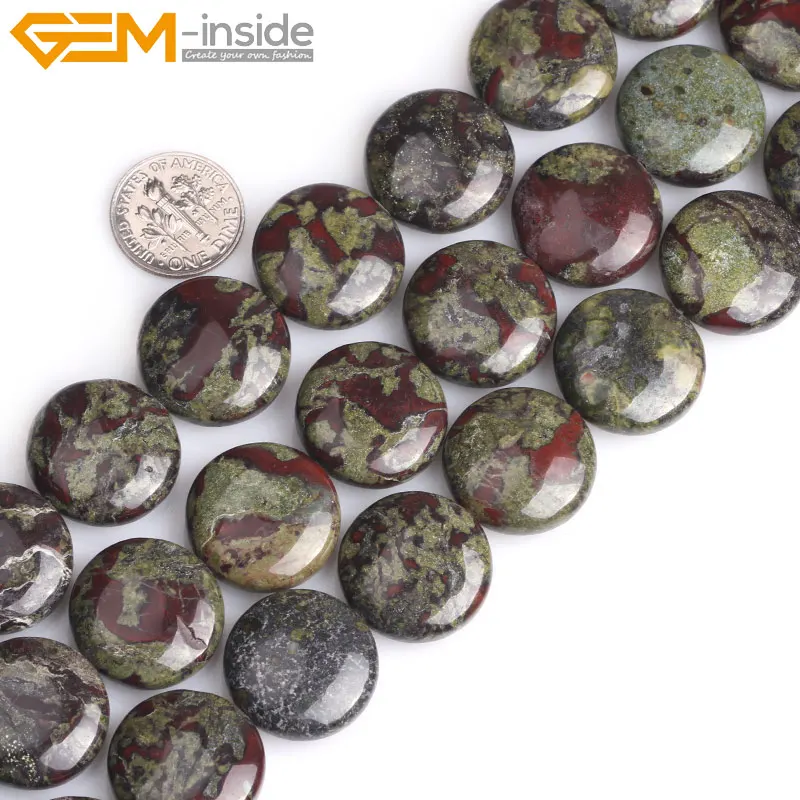 Бусины с зеленым камнем 20 мм для изготовления ювелирных изделий нитка 15