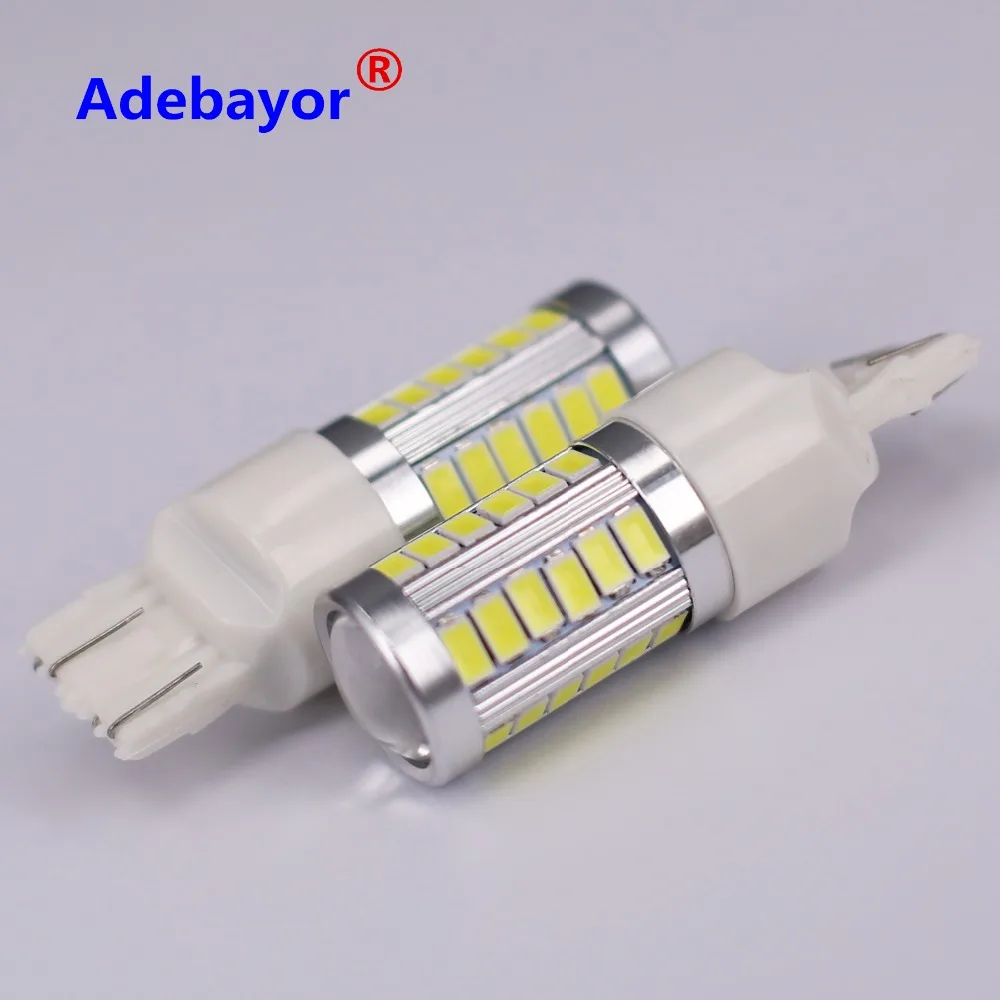 Автомобильные светодиодные лампы T20 7443 7440 W21/5W 33 SMD 5630 5730 задние стоп сигнальные 33SMD