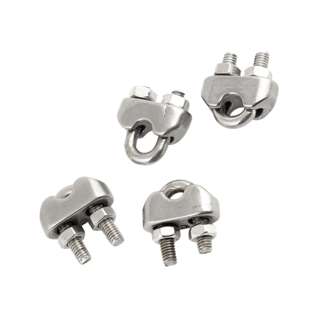 4pcs stainless steel cable clip saddle clamp for ropes 0.3cm 3mm wire | Обустройство дома