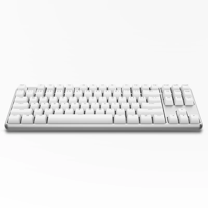 Белый MK02 87 клавиш NKRO Вишневый переключатель Съемная USB Проводная Механическая клавиатура - Цвет: Белый