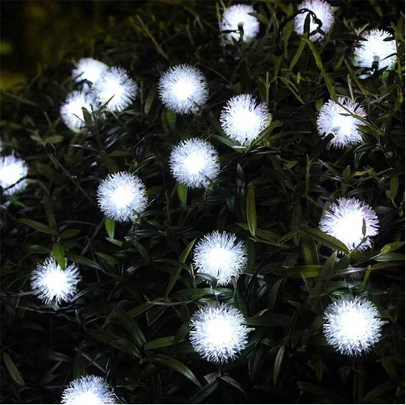 

Dream Hairball Atmosphere Led light Solar light string Festival Outdoor Garden Yard Lawn Tree Fence Decorative Lights