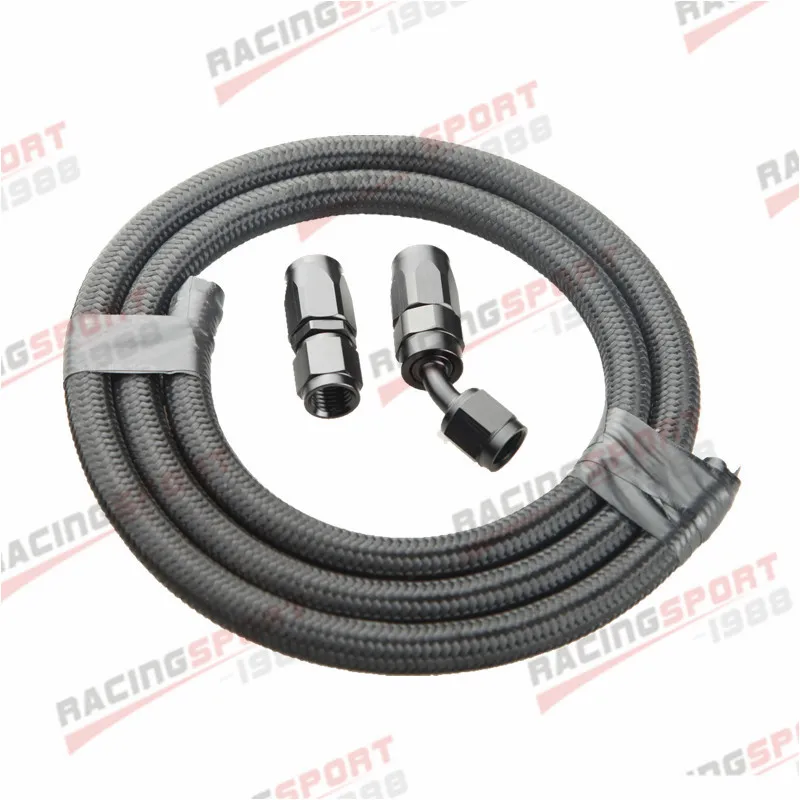 

Nylon Cover Braided -10 AN10 Oil Fuel Gas Line Hose 1M + Swivel Hose End Fitting