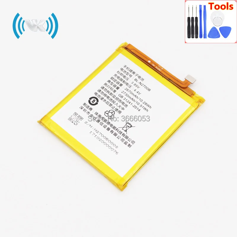 Новинка VK 2670mAh/10.2Wh 3 8 V BL N2700B аккумулятор для мобильного телефона Gionee F205