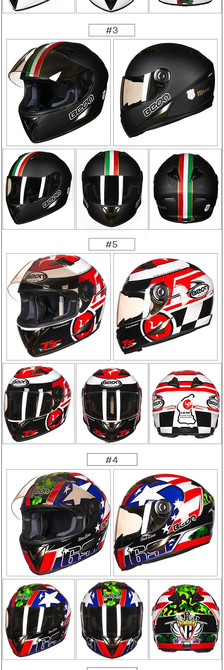 BEON Four Seans Full Face классический мотоцикл Go kart шлем MTB ATV Мотоцикл головной убор casco capacete B500