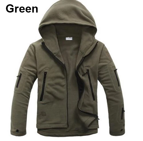Green Военные тактические куртки, флисовая подкладка, мужская спортивная куртка, куртки для альпинизма, ветрозащитная походная куртка, Мужская спортивная куртка - Цвет: Green