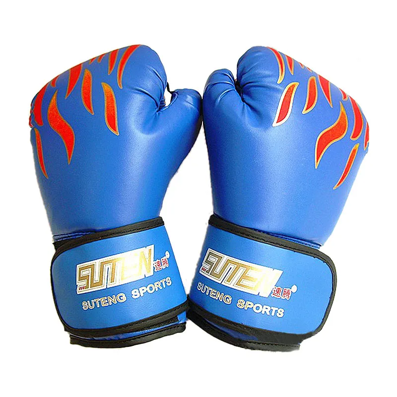 

Suten Brand Adult Flame Boxing Gloves Professional Sanda Boxing Training Glove equipment PU Leather MMA Flame Gloves for GYM Men