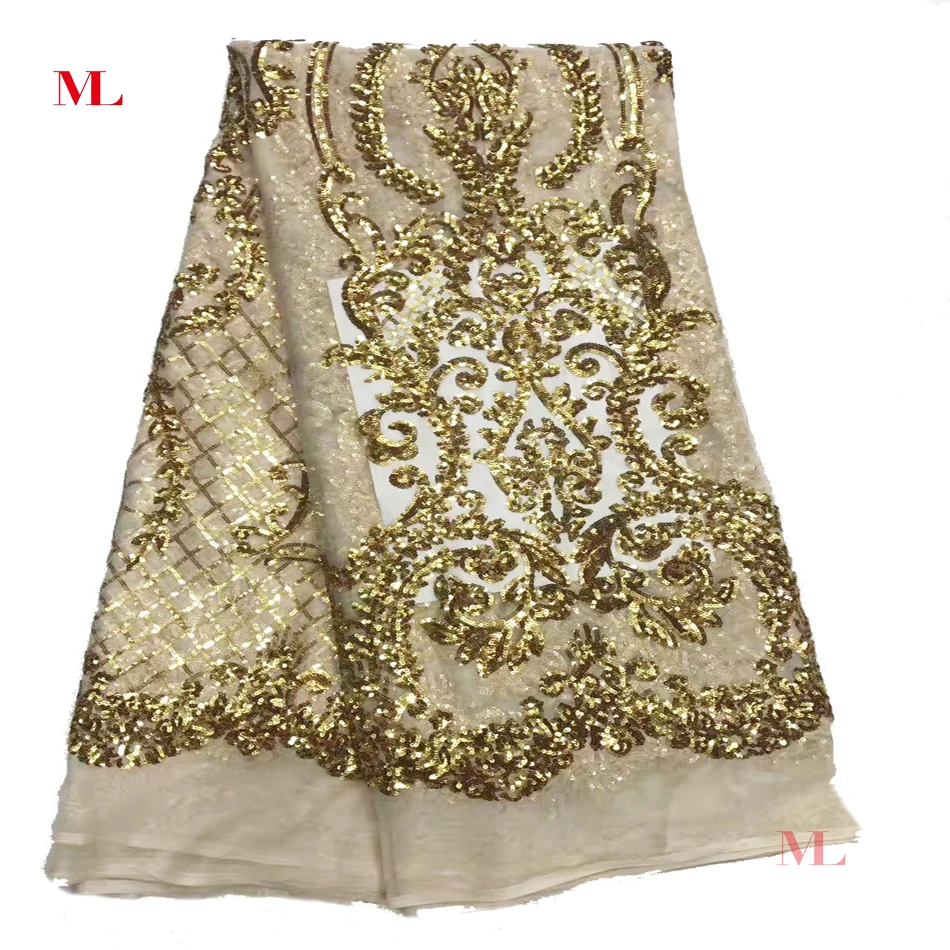 ML высокое качество белая кружевная свадебная платье Тюлевое кружево с пайетками