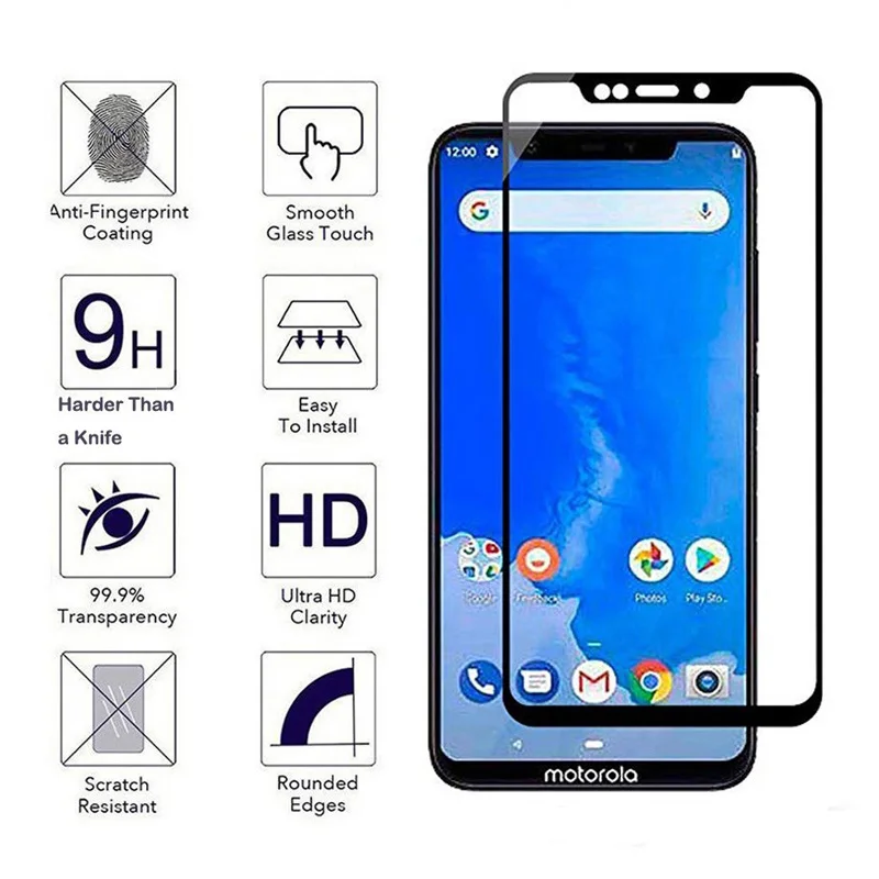 Закаленное стекло с полным покрытием для Motorola Moto P30 защитная пленка экрана |
