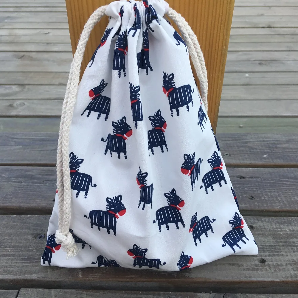 Хлопковая саржевая сумка-Органайзер на шнурке 1 шт. праздничный Подарочный пакет