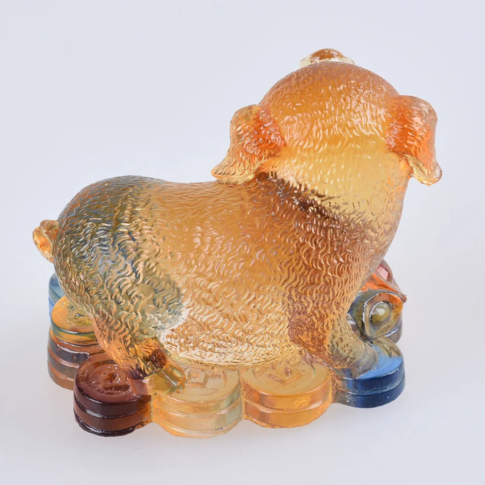 Liuli 12 китайские животные Знаки зодиака кабана фигурка пресс папье красивые