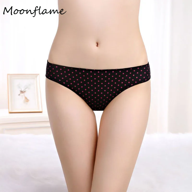 Moonflme 5 шт./лот дамское нижнее белье в горошек Хлопковые женские стринги и стринги 89277