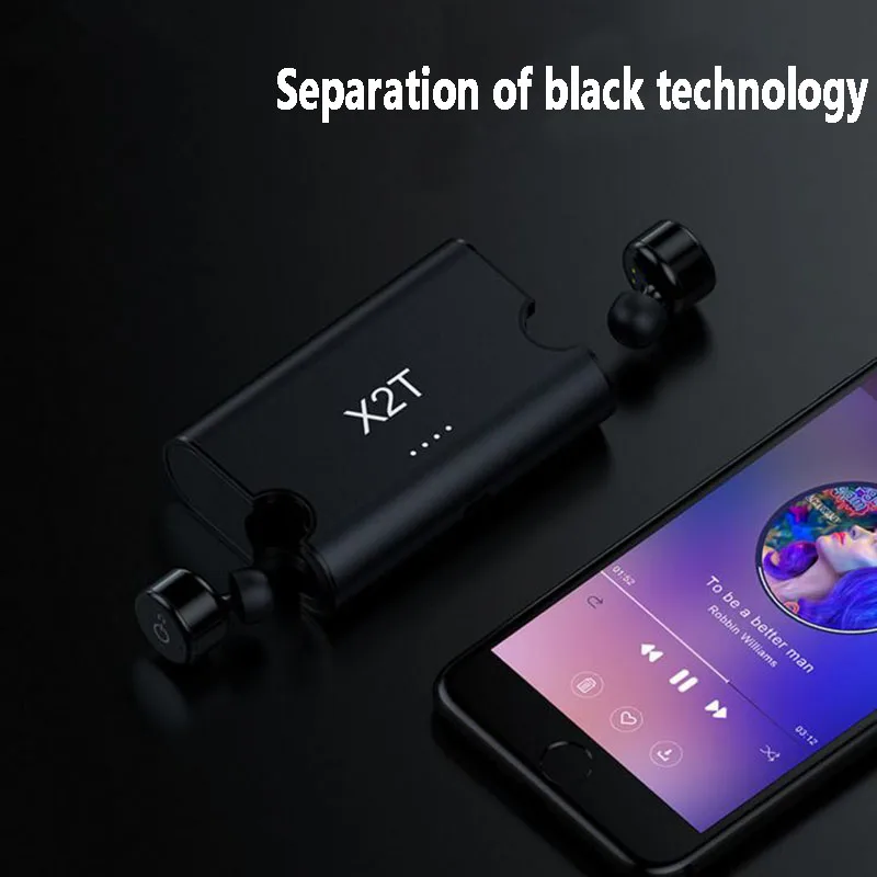 Yulubu Водонепроницаемый Bluetooth 4 2 наушники X2T вкладыши TWS с беспроводной зарядным