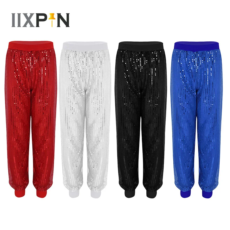 Женские брюки IIXPIN в стиле джаз хип хоп блестящие танцевальные костюмы шаровары
