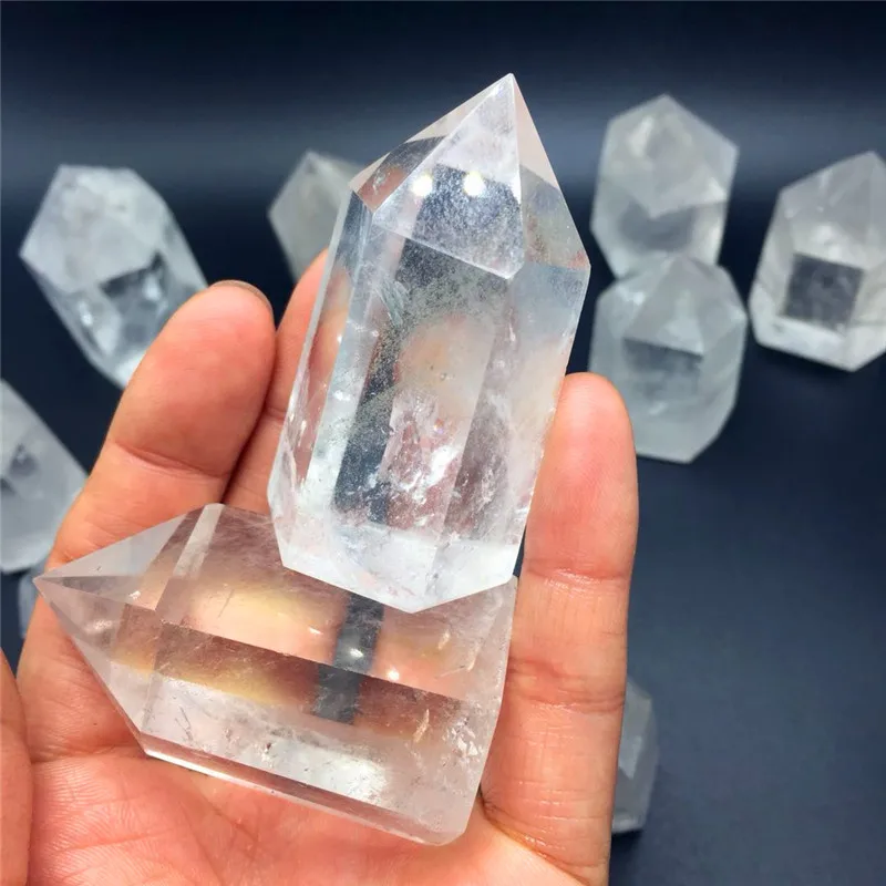 2 шт. Прямая поставка натуральный прозрачный кварцевый кристалл медитация с