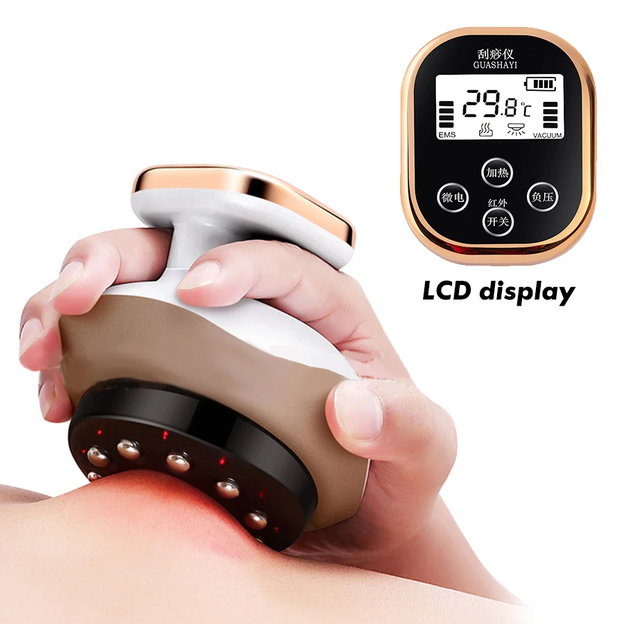 

Lcd Screen Anti-Cellulite Massager Electric Massage Jars Relieve Fatigue Health Care Guasha Fat Burning Slimming Instrument
