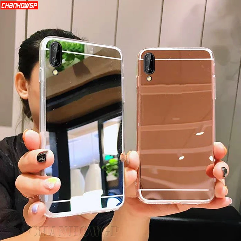 Зеркальный Мягкий чехол из ТПУ для Huawei P30 P20 P10 P Smart Mate 20 Y6 Y7 Prime Y9 2019 2018 Honor 9 10 Lite 8A 8C 8X