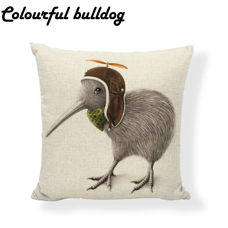 Милый чехол для подушки с изображением животных овечки кролика шапка 17 дюймов