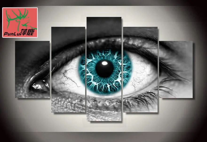 HD печатная мультяшная группа голубых глаз картина холст печать декор комнаты