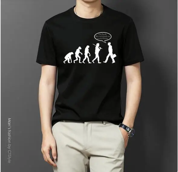 2019 забавная футболка с надписью Evolution проводная модная женская дышащая Футболка