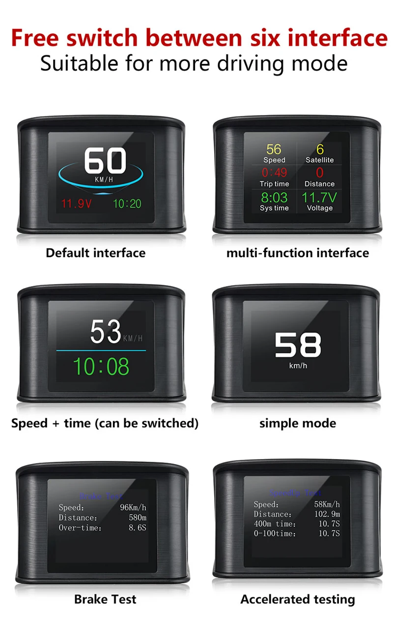 Универсальный Автомобильный gps HUD Head Up дисплей цифровой смарт-измеритель gps скорость метр Автомобиль HUD Дисплей gps спутники скорость