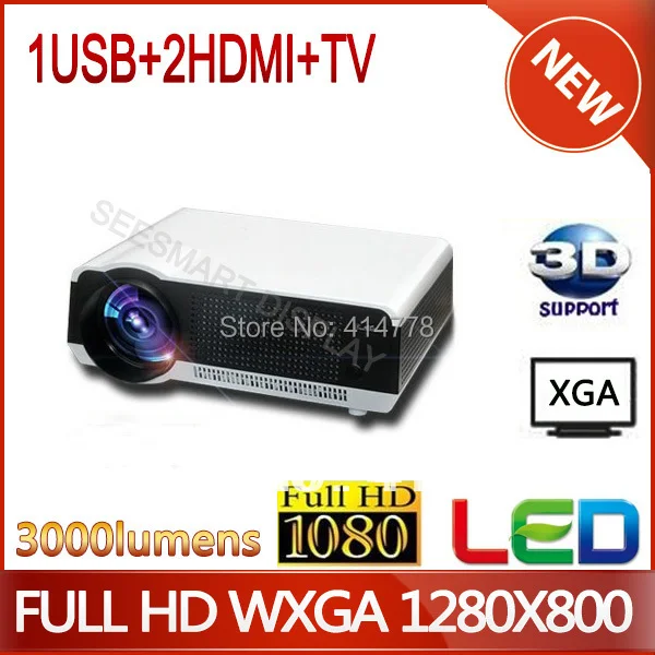 Full hd 3d из светодиодов главная проекторы 200 Вт лампы яркость достаточно для