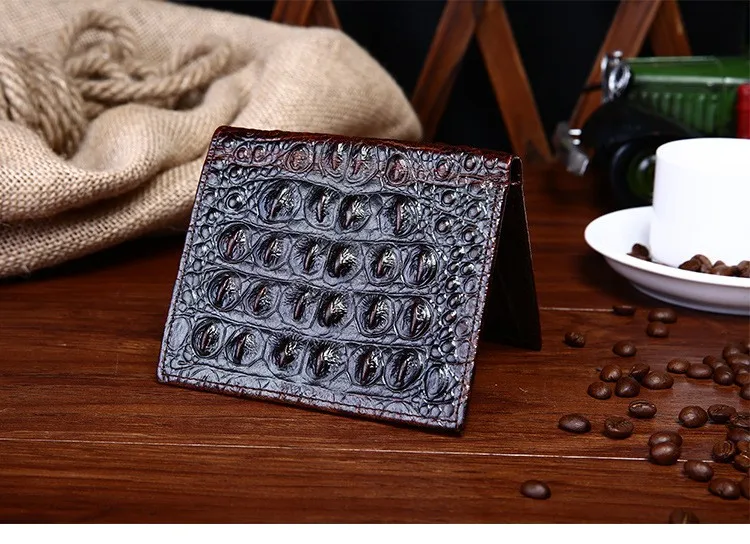 COWATHER мужские кошельки из натуральной коровьей кожи мужской кошелек с тиснением под крокодиловую кожу винтажный дизайнерский мужской кошелек