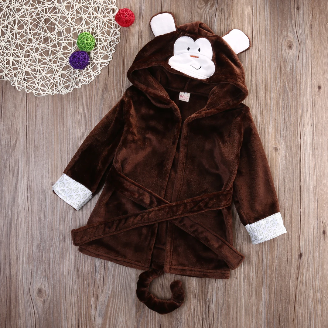 Citgeett Winter Warm Cute Infant Baby Girl Boy Hooded Bath Towel Wrap Bathrobe Bathing Blanket Throws Robes | Детская одежда и