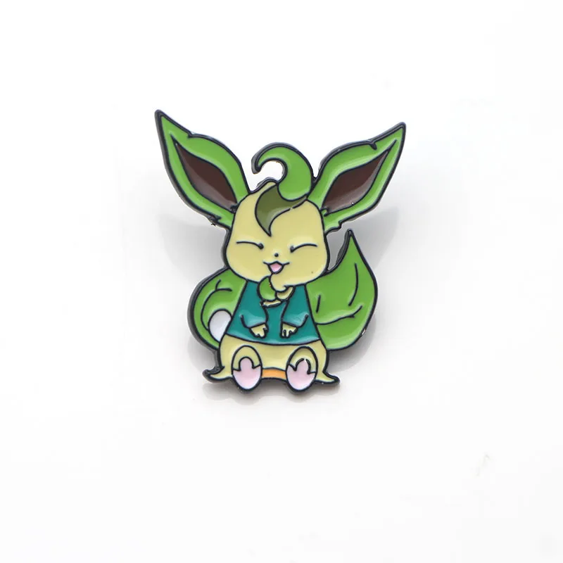L3411 Милая эмалированная Металлическая Булавка Eevee для рюкзака/сумки/джинсовой одежды значок на лацкане булавка брошь бижутерия 1 шт