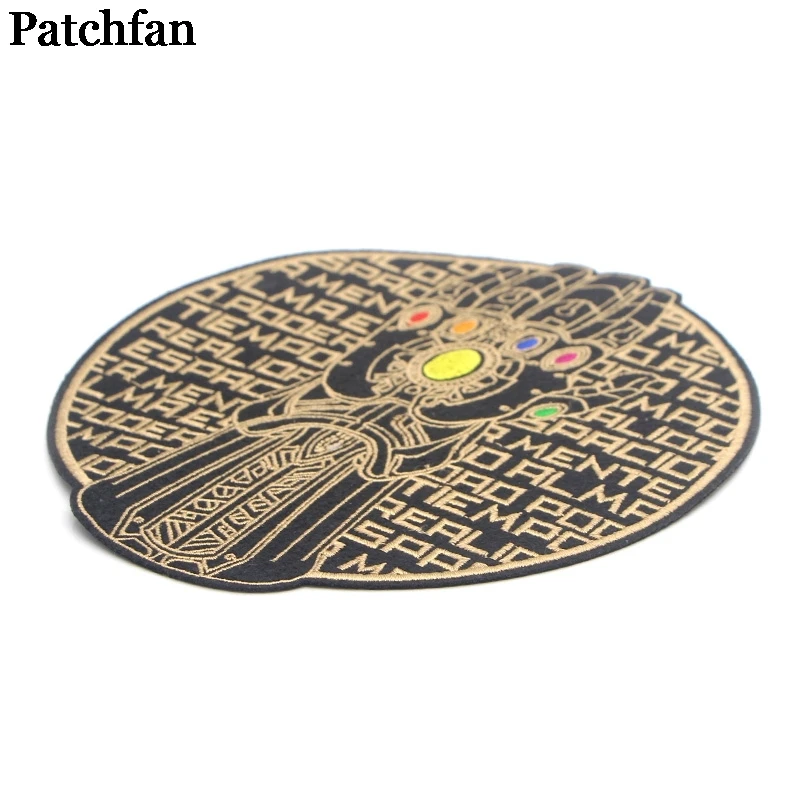 Patchfan Thanos Infinity Gauntlet вышитая железная нашивка para одежда аппликации Косплей Сумка значки-наклейки A2022