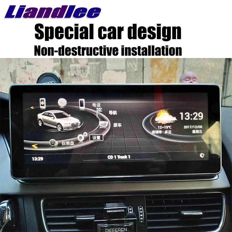 Liandlee автомобильный мультимедийный плеер NAVI 10,25 дюймов для Audi A4 A4L B8 8K 2008~ MMI автомобильный стиль Радио Стерео gps навигация