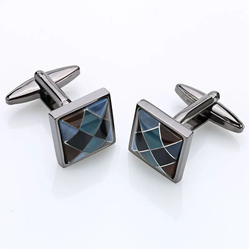 2016 Горячая продажа квадратные разноцветные мозаичные запонки кошачий глаз для