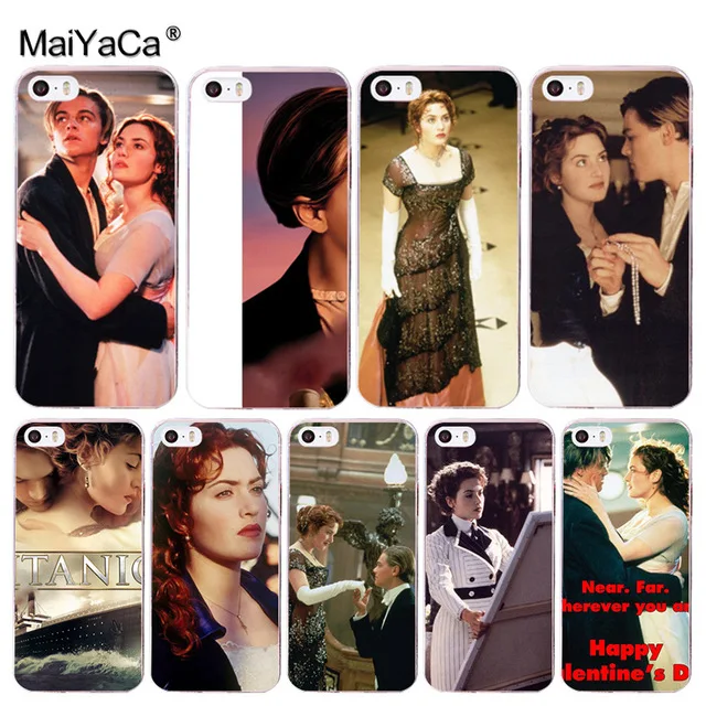 Чехол для телефона MaiYaCa Titanic с разъемом и розой iPhone 4S SE 5C 5S 6S 7 8 Plus X XR XS MAX прозрачный