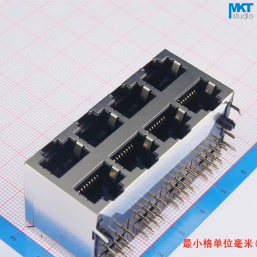 25 шт. 2x4 Порты 59 серии стека Со шнуровкой Женская RJ45 сети Ethernet LAN гнездо разъема ПП